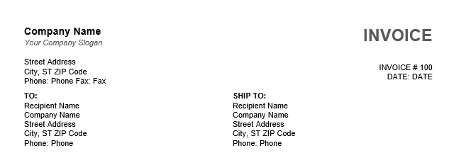 Invoice Part 1